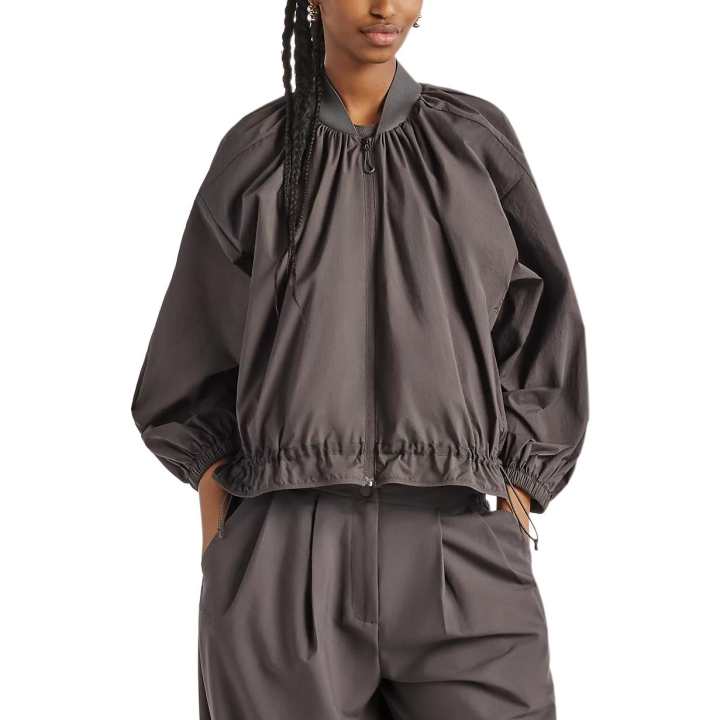 New Balance New Balance NB Grey Jackets Women's Black Cement Baseball Collar Moderate