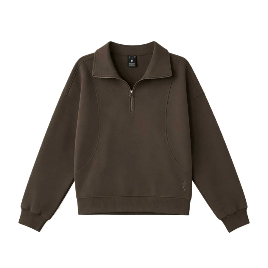 Skechers Sweatshirts Women's Dark Caramel Brown 05U5 Lapel Moderate
