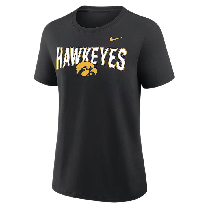 Nike Nike College T Shirts Women's Black Crew Neck