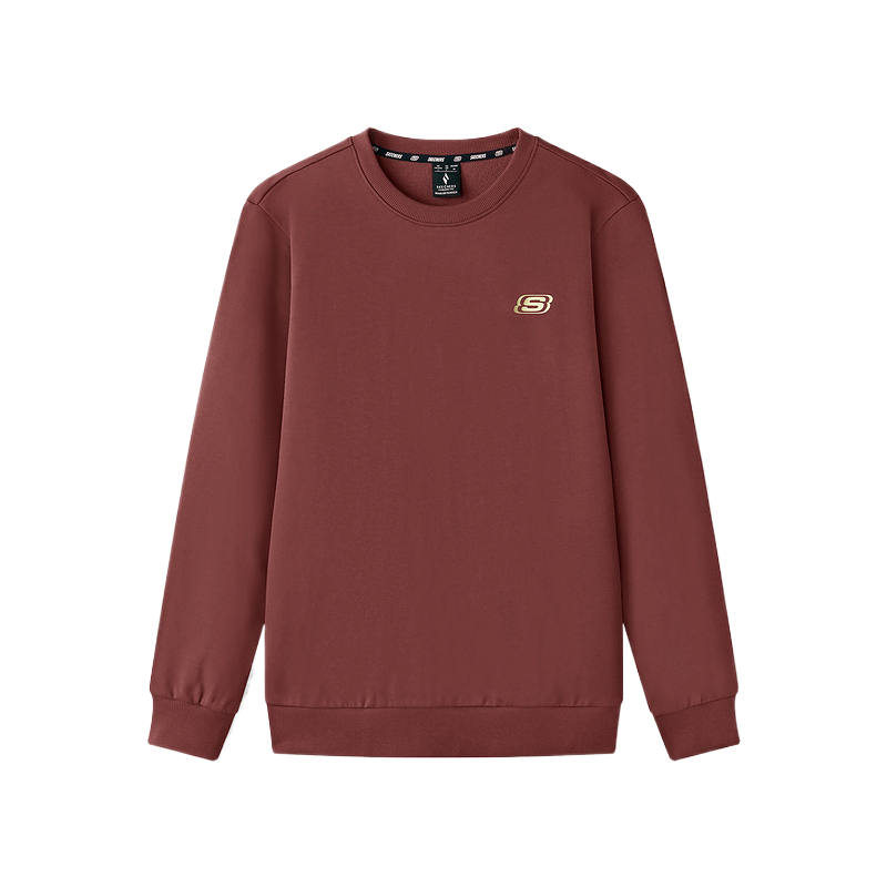 Skechers Sweatshirts Unisex Wine Red 05Y9 Crew Neck Moderate