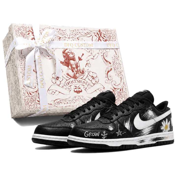 Nike Nike Big Low Lux Skateboard Shoes Unisex Low Top Black White