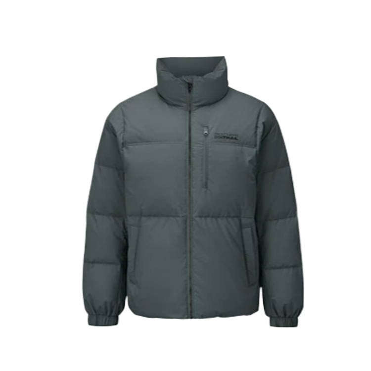 Skechers Down Jackets Men's Smoky Gray 013P Stand Collar Moderate