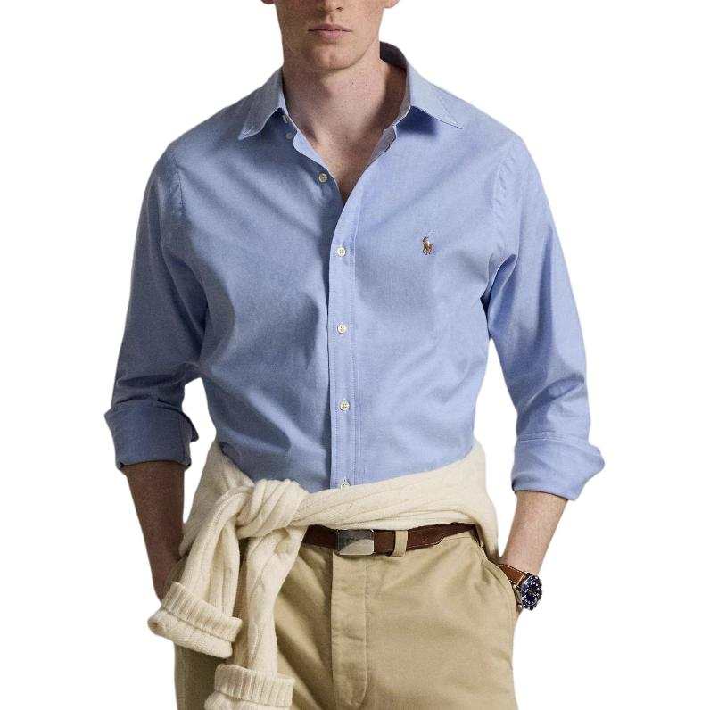 Polo Ralph Lauren Shirts Men's Blue Lapel Moderate