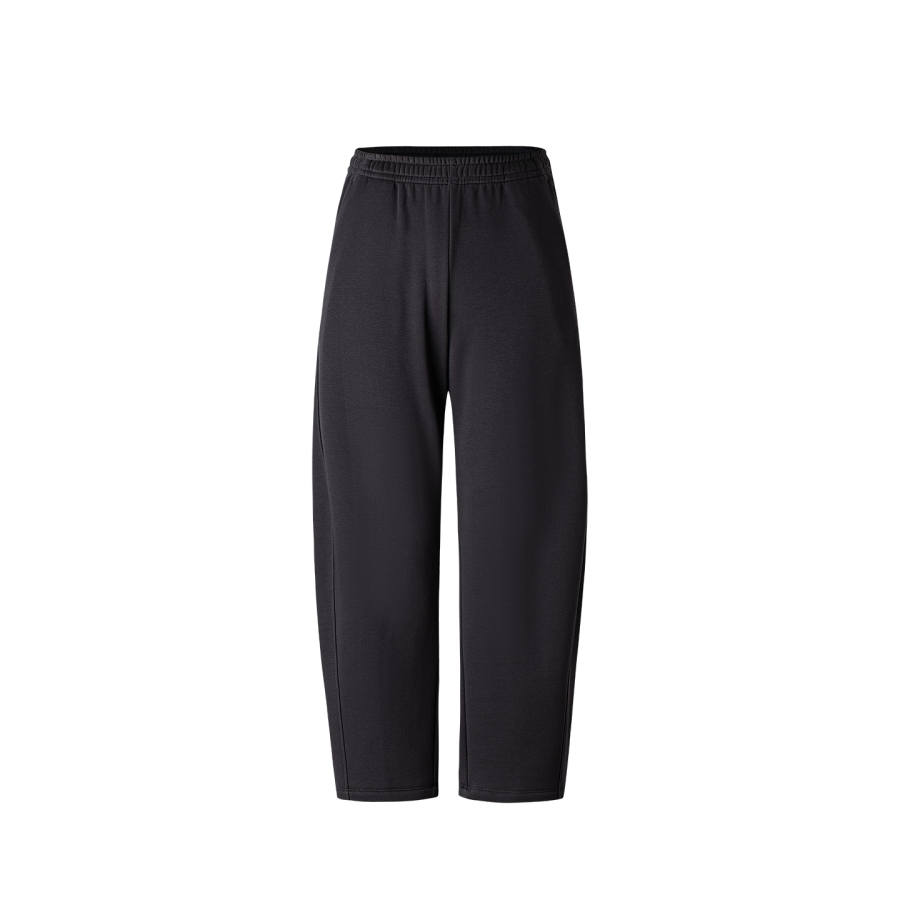 ANTA Variety Training Collection Knitted Sweatpants Women's Basic Black 2 Thickened Straight Fit Pants