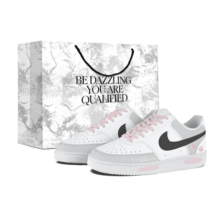 Nike Nike Court Vision 1 Skateboard Shoes Unisex Low Top White, Pink, Black