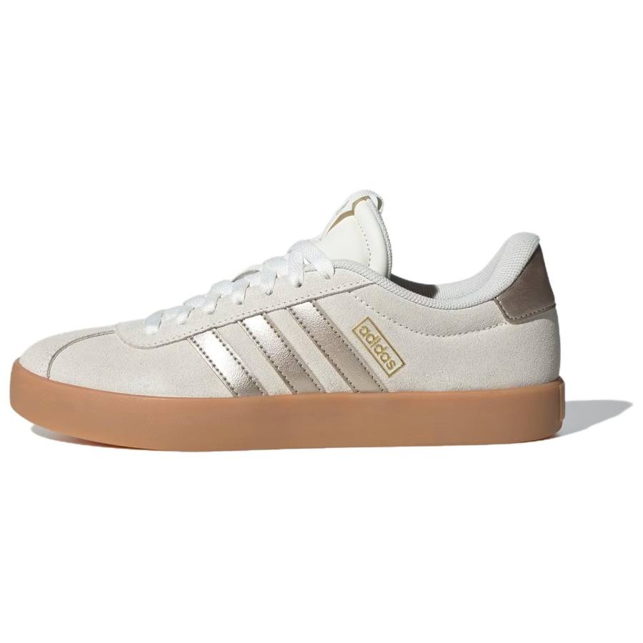 Adidas Adidas VL COURT 3.0 German Army Trainers Women's Low Top Ecru/Cyber Metallic/Gold Metallic
