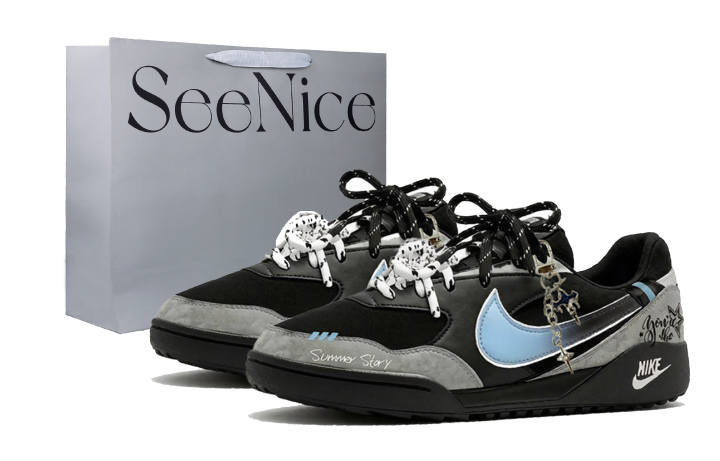 Nike Nike Terra Manta Casual Shoes Women's Low Top Black Blue Silver Color Block