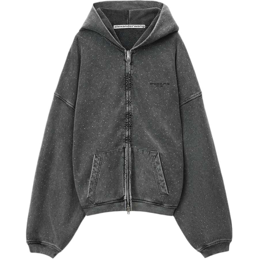 Alexander Wang Sweatshirts Women's Gray Hooded Non Detachable Moderate