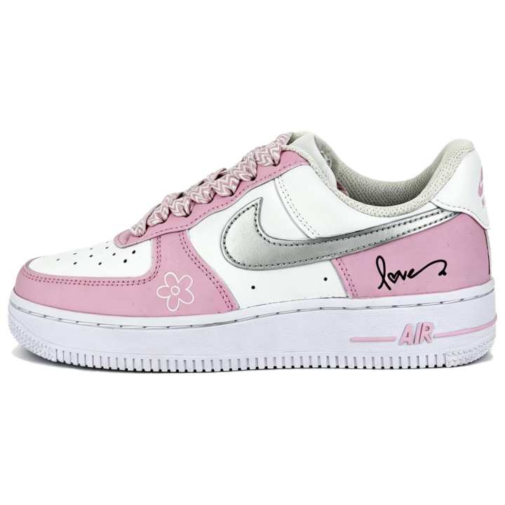 Nike Nike Air Force 1 Skateboard Shoes Unisex Low Top Silver