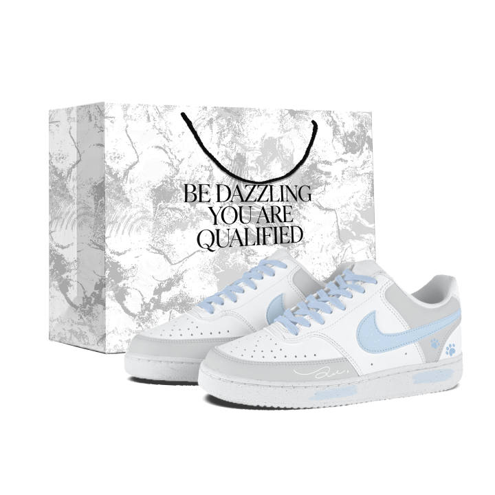 Nike Nike Court Vision 1 Skateboard Shoes Unisex Low Top White, Blue, Gray