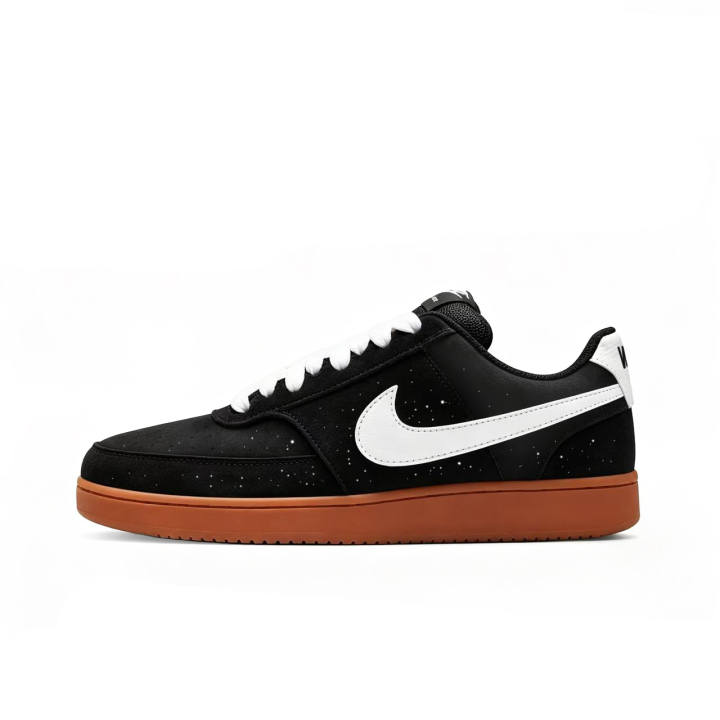 Nike Nike Court Borough Skateboard Shoes Unisex Low Top Black White Brown Starry Sky Colorway