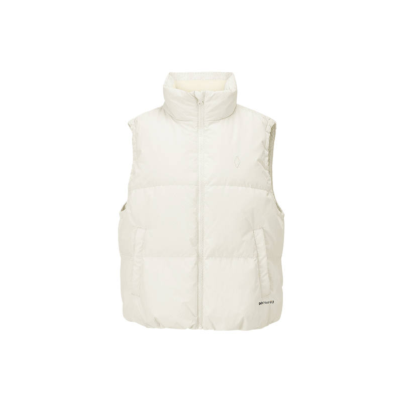 Skechers Down Vests Women's Marshmallow White 0074 Stand Collar Moderate