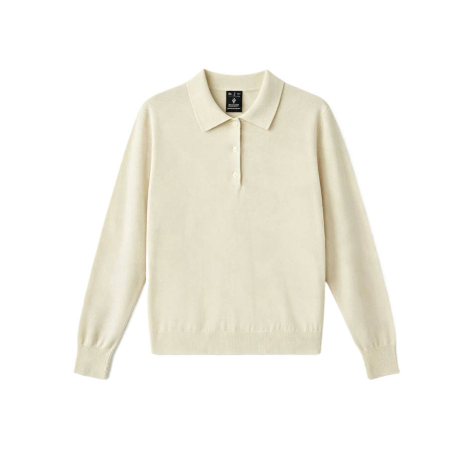 Skechers T Shirts Women's Ivory White 001J Lapel Moderate