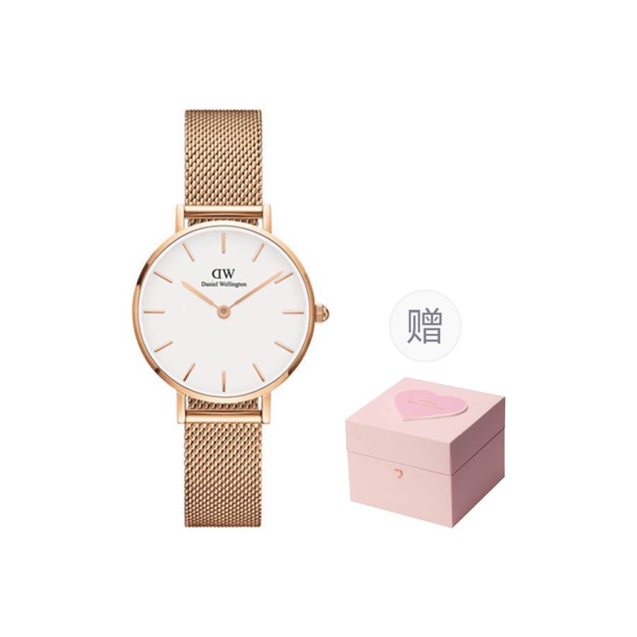 DW/DanielWellington Daniel Wellington 28mm DW Golden Flow Watch Wrist Watches Quartz Movement Stainless Steel Watchband White Dial