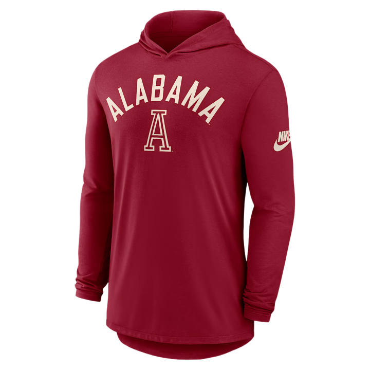Nike Nike Dri Fit College T Shirts Men's Scarlet Hooded Non Detachable