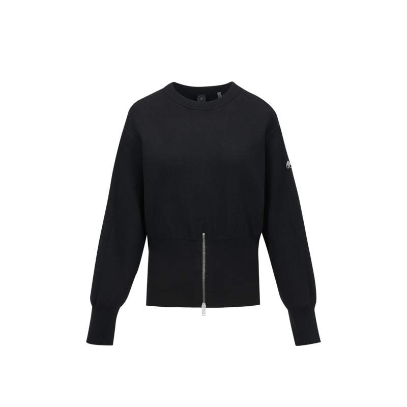 Moose Knuckles Knitwear Women's Black Crew Neck Moderate