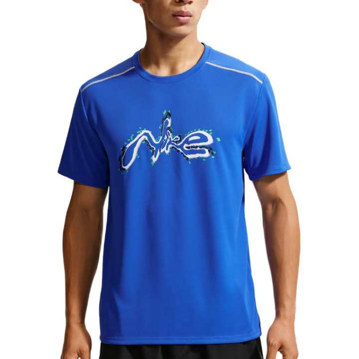 Nike Nike MILER Running T Shirts Men's Royal Blue