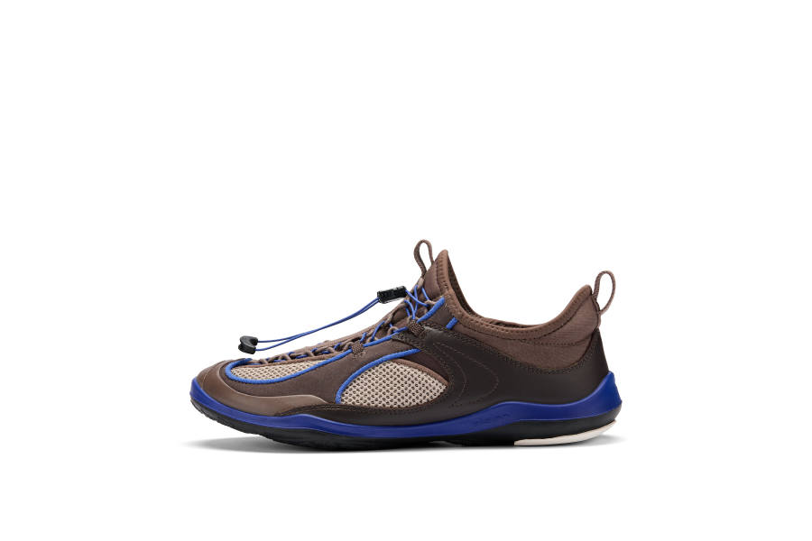 Ecco Ecco Casual Shoes Women's Low Top Brown Blue Color Block Patchwork