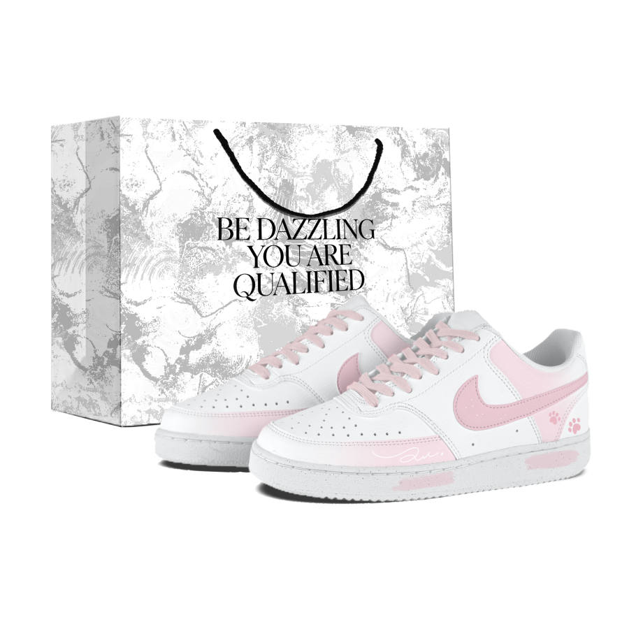 Nike Nike Court Vision 1 Skateboard Shoes Unisex Low Top White, Pink