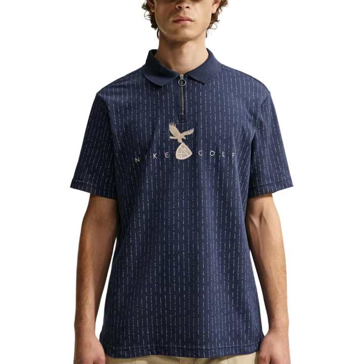 Nike Nike Golf Clothing Men's Collegiate Marine Blue/Collegiate Marine Blue/Lime Stone Color Lapel Moderate