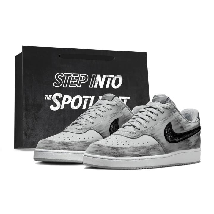 Nike Nike Court Vision Skateboard Shoes Men's Low Top Gray/Black