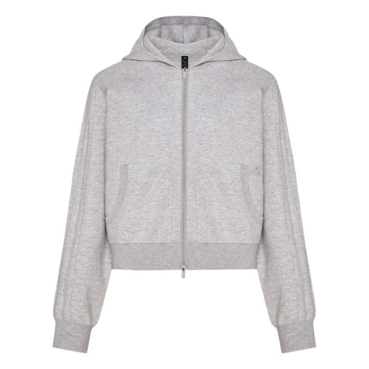 Adidas Adidas Jackets Women's Light Heather Gray Hooded Non Detachable Moderate