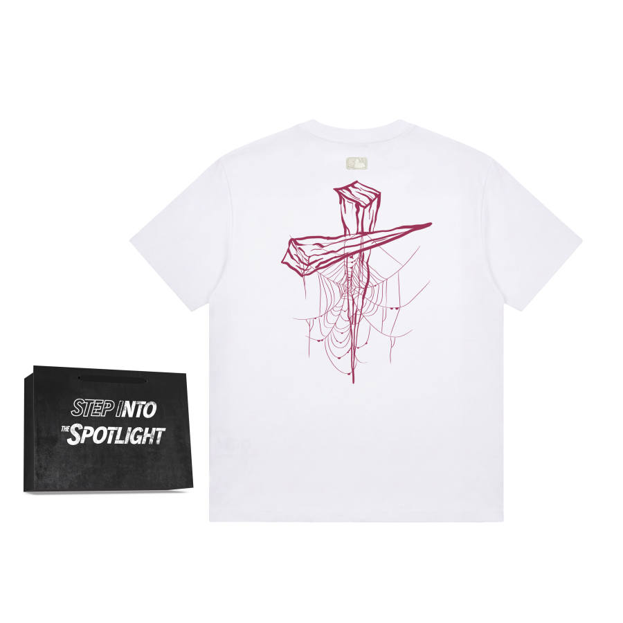 MLB T Shirts Unisex New York Yankees/Ecru Crew Neck Moderate