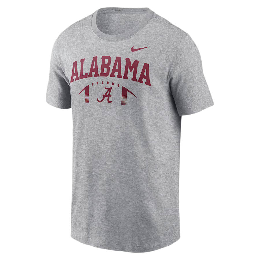 Nike Nike College T Shirts Men's Gray Heather Crew Neck