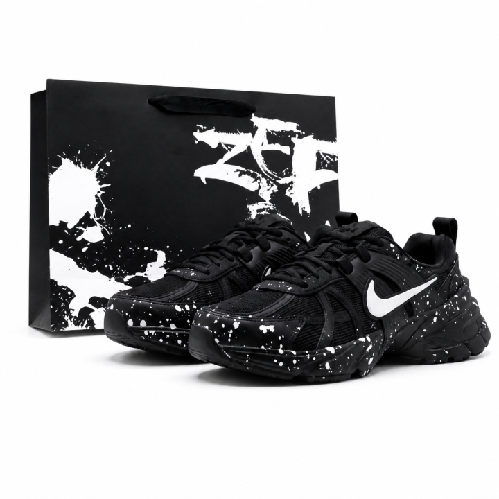 Nike Nike V2K Run Running Shoes Unisex Low Top Black, White