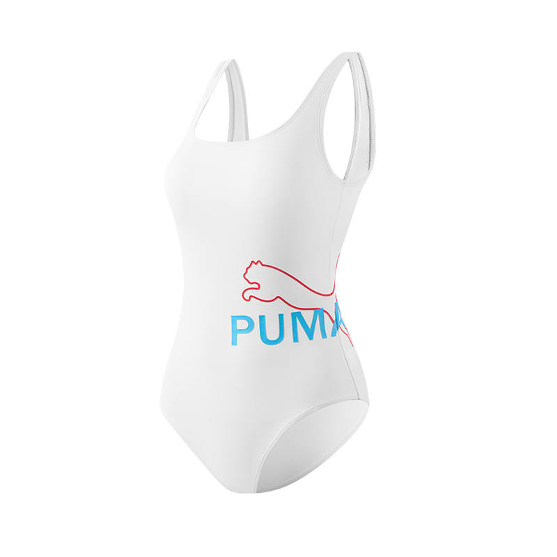 PUMA One Piece Swimsuits Women's Crew Neck Thin Triangle One Piece Swimsuit