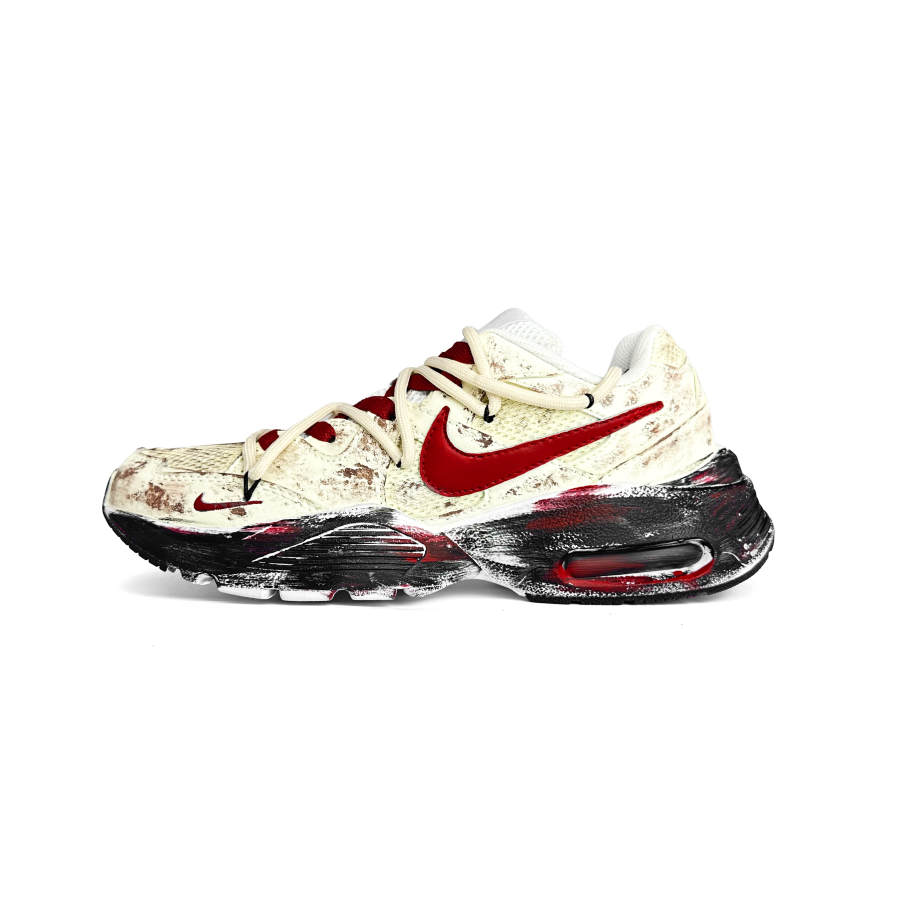 Nike Nike Air Max Fusion Running Shoes Unisex Low Top Beige Red Brown