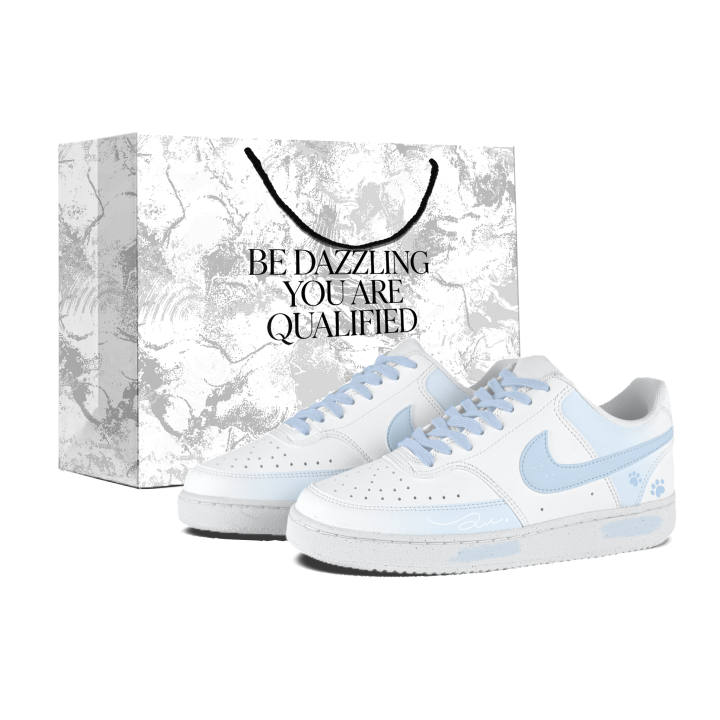 Nike Nike Court Vision 1 Skateboard Shoes Unisex Low Top White, Blue