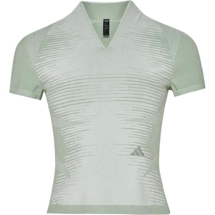Adidas Adidas T Shirts Women's Light Green/Symbol Green V Neck Moderate