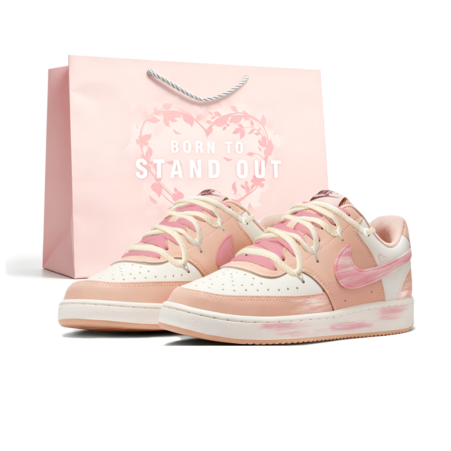 Nike Nike Court Vision Skateboard Shoes Women's Low Top Pink