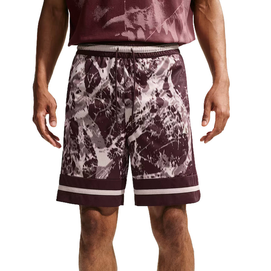Nike Nike Basketball Shorts Men's Burgundy Shredding/Moon Particle/Metallic Silver