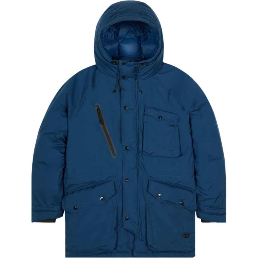 New Balance New Balance Down Jackets Unisex Marine Blue Hooded Non Detachable Moderate
