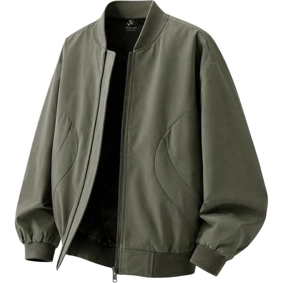 WOOD SOON Outdoor Casual Versatile Workwear Windproof Coat Long Sleeved Baseball Collar Top Men's
