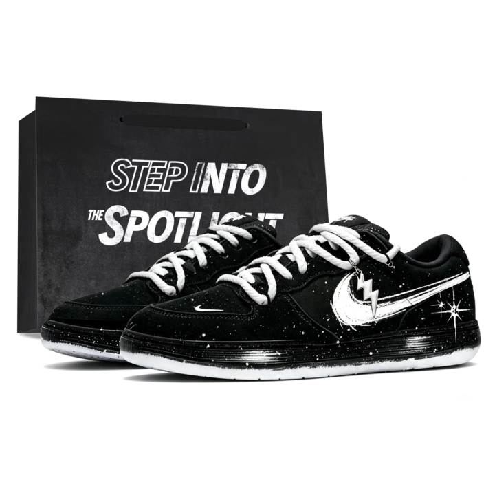 Nike Nike SB Force 58 Skateboard Shoes Unisex Low Top Black White