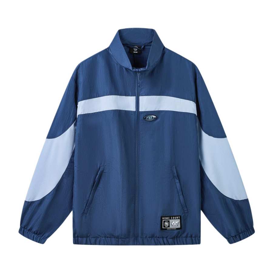 Li-Ning Li Ning Jackets Men's Dark Navy Blue Stand Collar Moderate Straight Fit