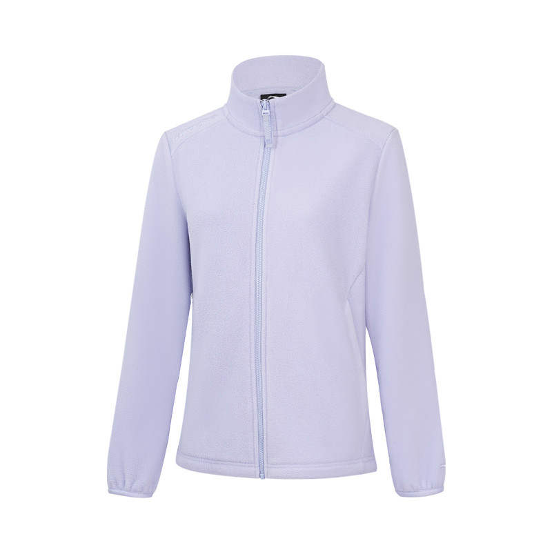 Li-Ning Li Ning Velvet Jackets Women's Galactic Purple Stand Collar Moderate Straight Fit