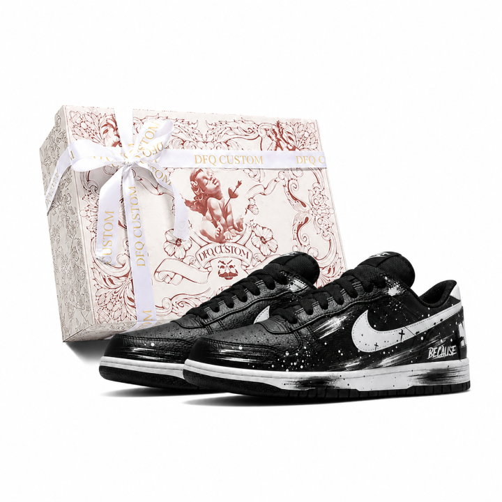 Nike Nike Big Low Lux Skateboard Shoes Unisex Low Top Black White