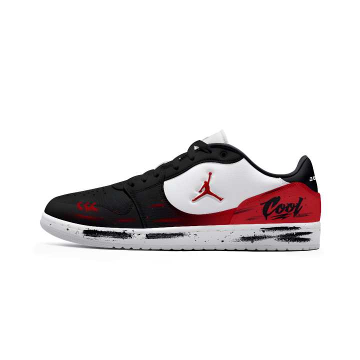 Jordan Jordan COURT CONNECT Skateboard Shoes Unisex Low Top Black/Red/White