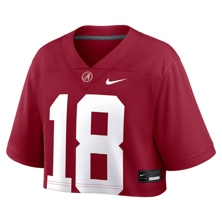 Nike Nike Dri Fit College T Shirts Women's Total Crimson Team V Neck