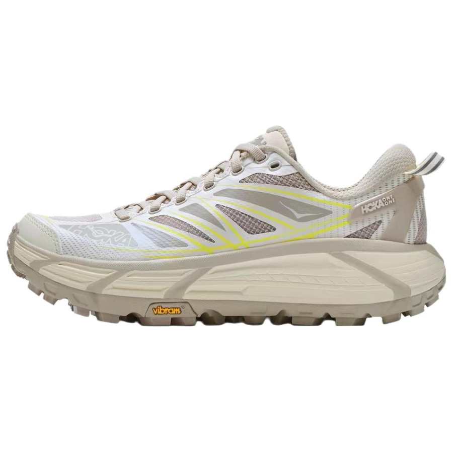 HOKA ONE ONE Mafate Speed 2 Trail Running Shoes Unisex Low Top Elegant Stone White/River Stone Gray