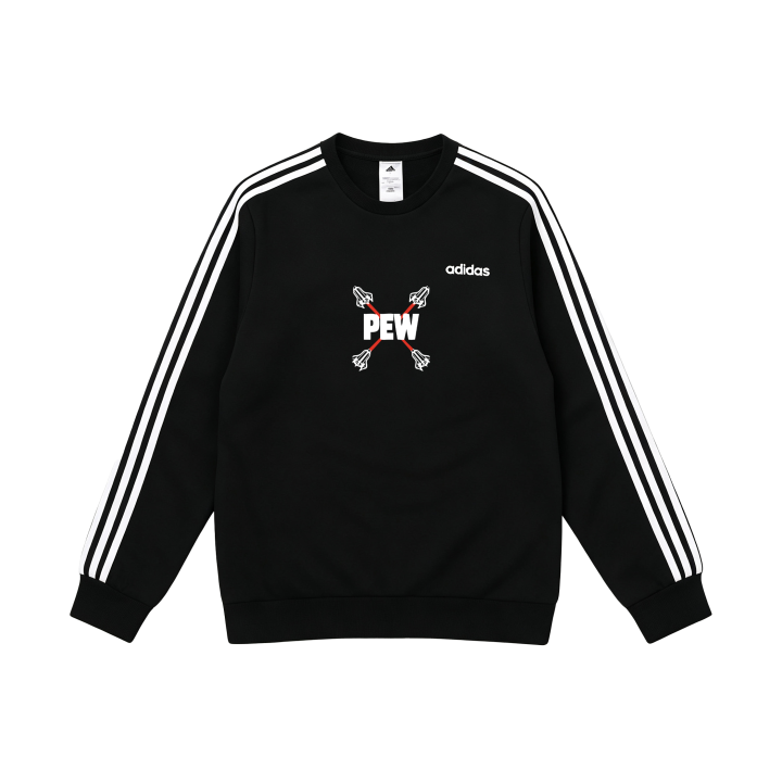 Adidas Adidas Sweatshirts Unisex Black Crew Neck Moderate Straight Fit