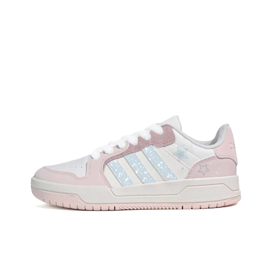 Adidas Adidas ENTRAP Skateboard Shoes Unisex Low Top Pink White Blue Color Block