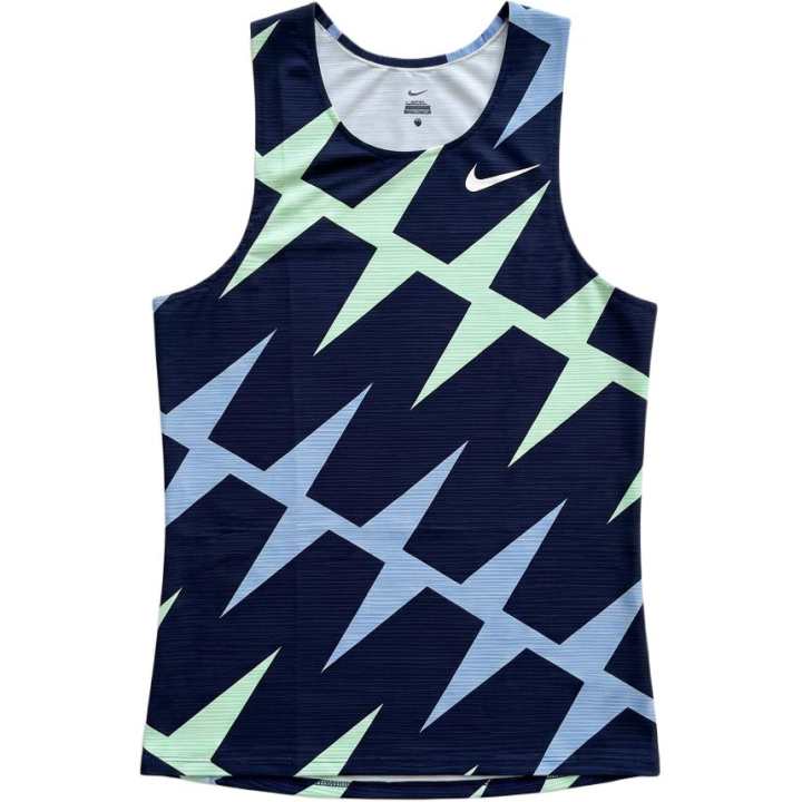 Nike Nike Pro Running Tank Tops Men's Turquoise Crew Neck