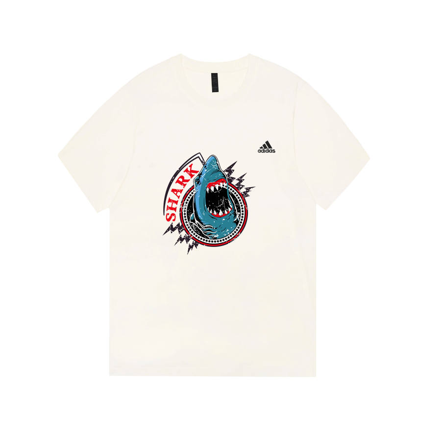 Adidas Adidas MUST HAVES T Shirts Unisex Ecru Crew Neck Moderate Straight Fit