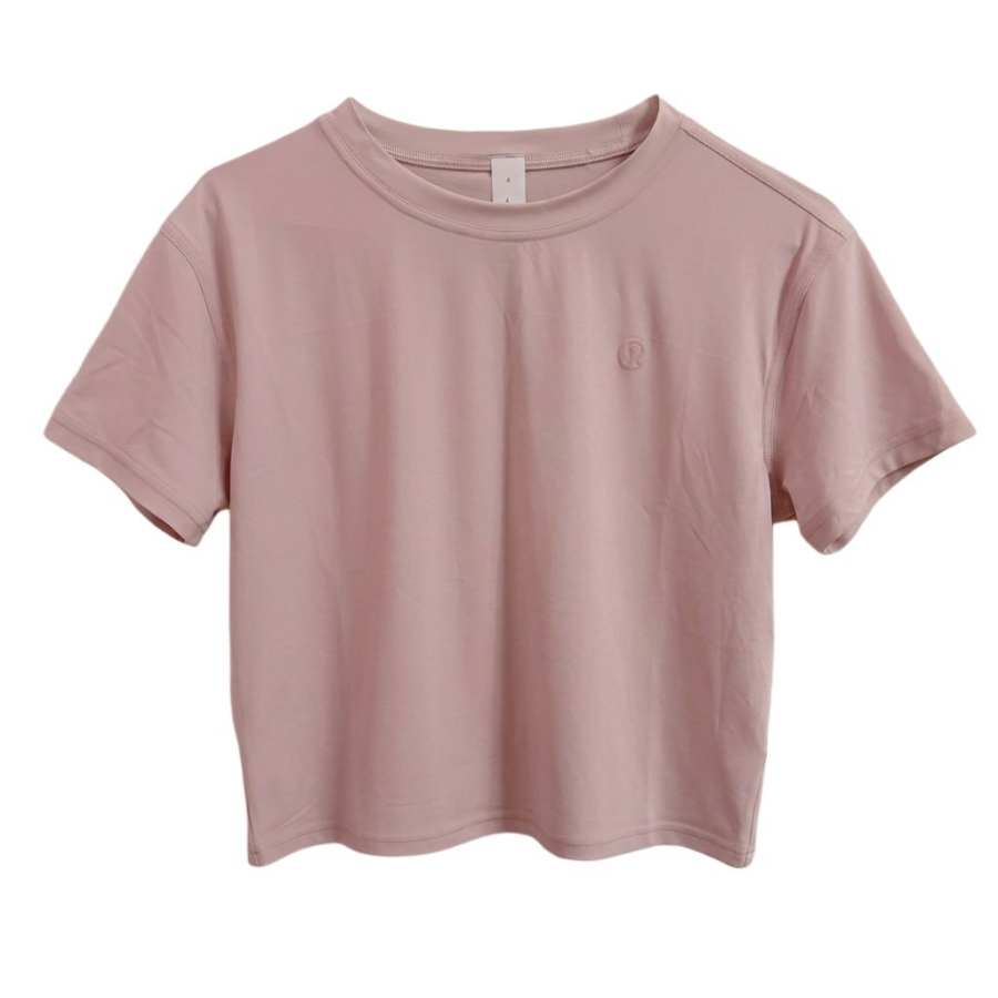 Lululemon Lightweight T Shirts Women's Pink Mist/PKHZ Crew Neck Moderate