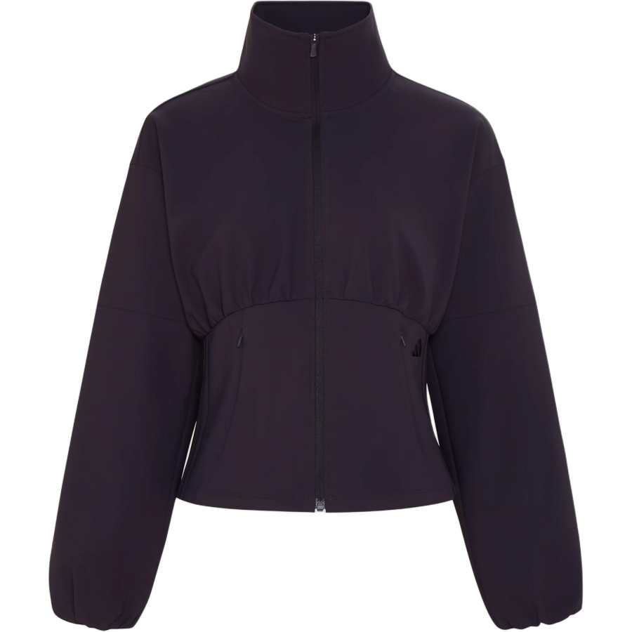 Adidas Adidas Softshell Jackets Women's Aurora Black Stand Collar Moderate Nipped In Waist